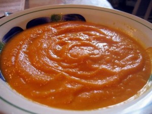 Постный суп-пюре из имбиря и моркови